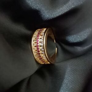 Tapered Stone With Ruby Stone in Center