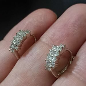 Silver Diamond Cut Stone Bali