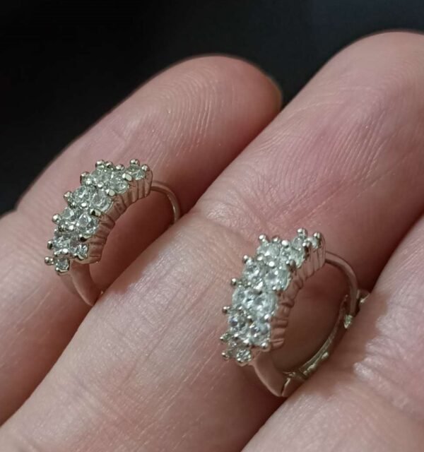 Silver Diamond Cut Stone Bali