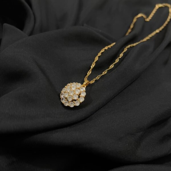 Gold Look Round Pendent