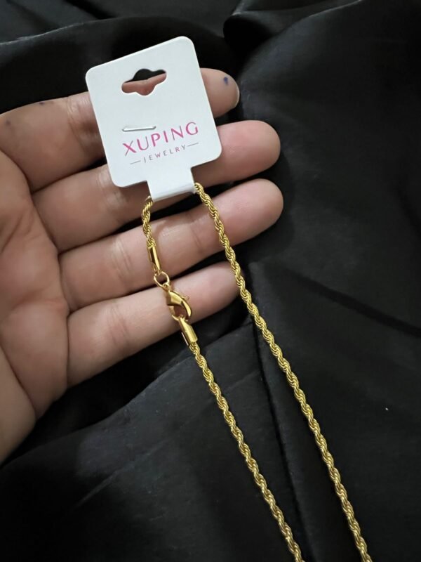 Xuping Spiral Medium Size Gold Look Chain - Image 2