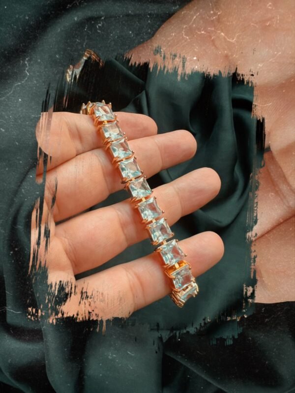 Daily Wear Diamond Cut Square Stone Bracelet