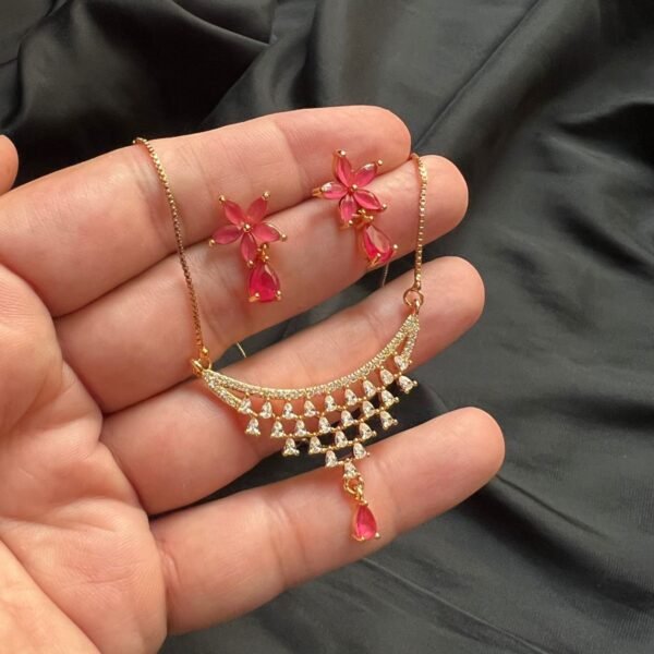 Ruby Set With White Tapered Stone - Image 3