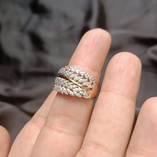 Xuping Double Tone Double Leaf Ring Size 8 only - Image 2