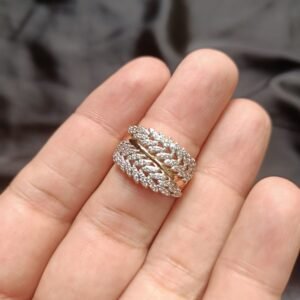Xuping Double Tone Double Leaf Ring Size 8 only