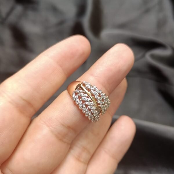 Xuping Double Tone Double Leaf Ring Size 8 only - Image 3