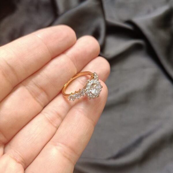 Crown Big Zircon Double Tone Xuping Ring Size 8 only - Image 2
