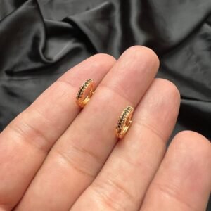 Xuping Mini Golden Bali with Black Stone