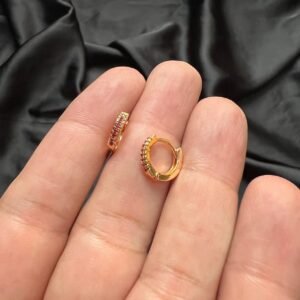 Xuping Mini Golden Bali with Ruby Stone