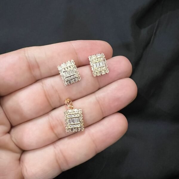Xuping White Tapered Stone Set - Image 2