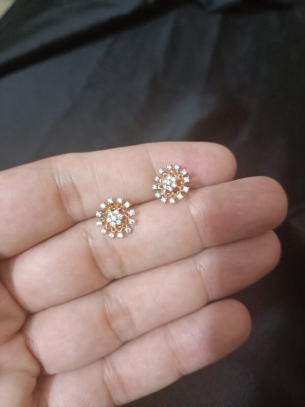 Xuping Gold look Zircon Flower Studs - Image 4