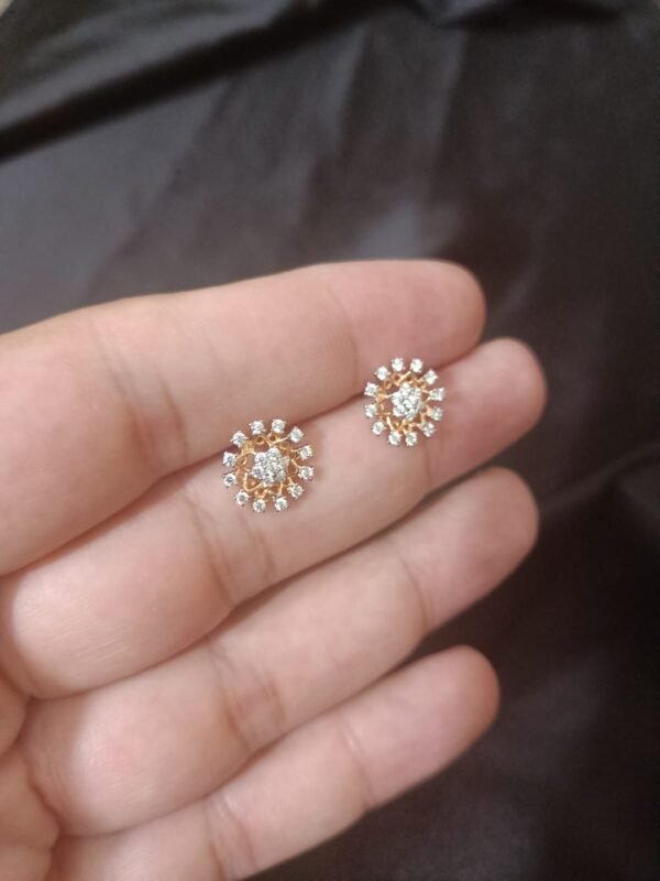 Xuping Gold look Zircon Flower Studs