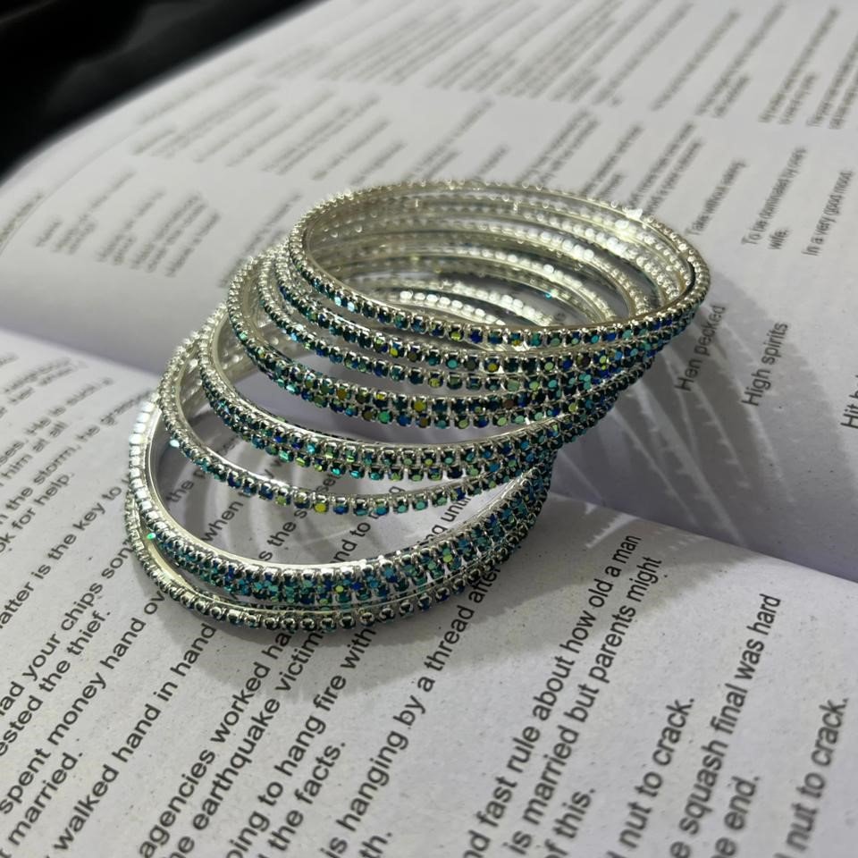 Pair Of Multi Swarovski Bangles