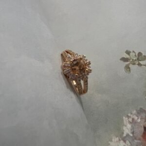 Floral Champagne Ring Adjustable