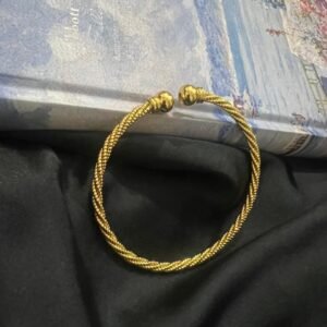 Gold Twisted Hand Cuff Adjustable