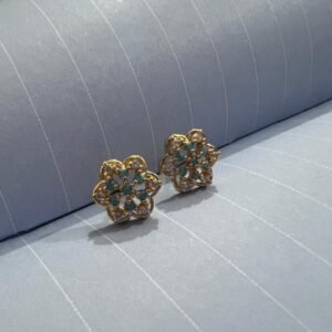 Floral Blue Turquoise Studs